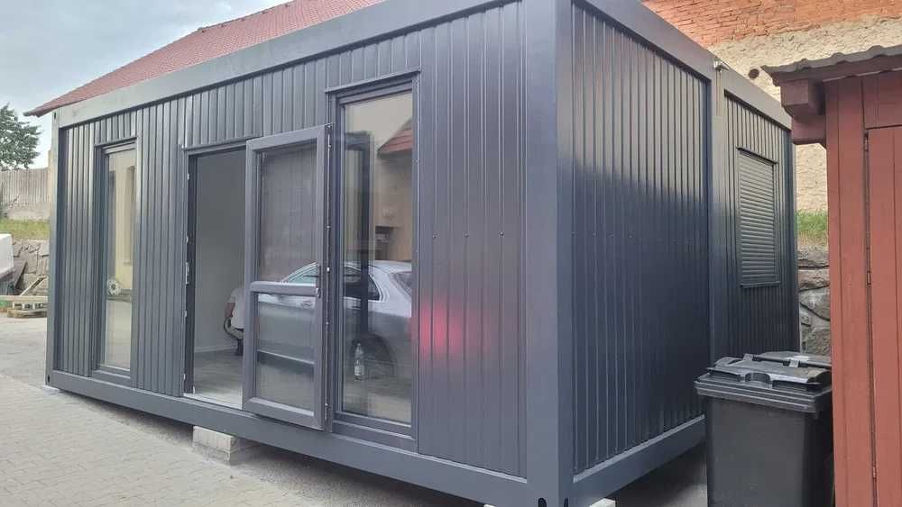 Kontener biurowy handlowy pawilon podwójny 36m2 nowy, klima 5kw gratis
