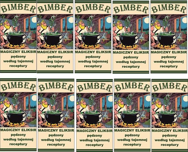 Etykiety Naklejki Nalepki Na Bimber Wódkę Samogon 20Szt