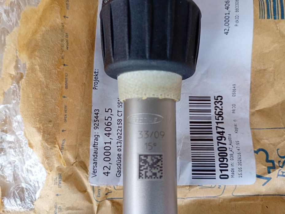 Sprzedam palnik (fajka) fronius MTB i Dysze gazowe Fronius