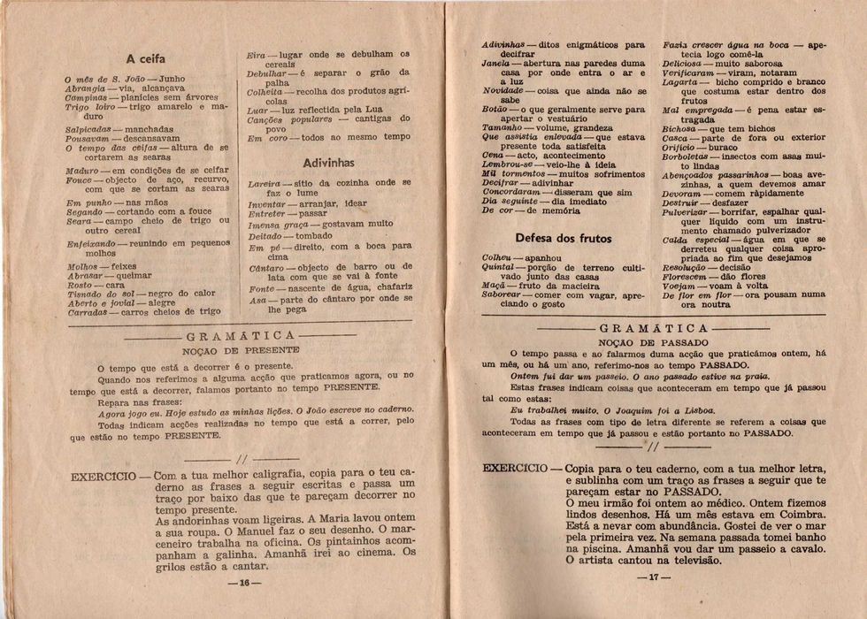 Vocabulário das Leituras do Livro Único da 2.ª Classe