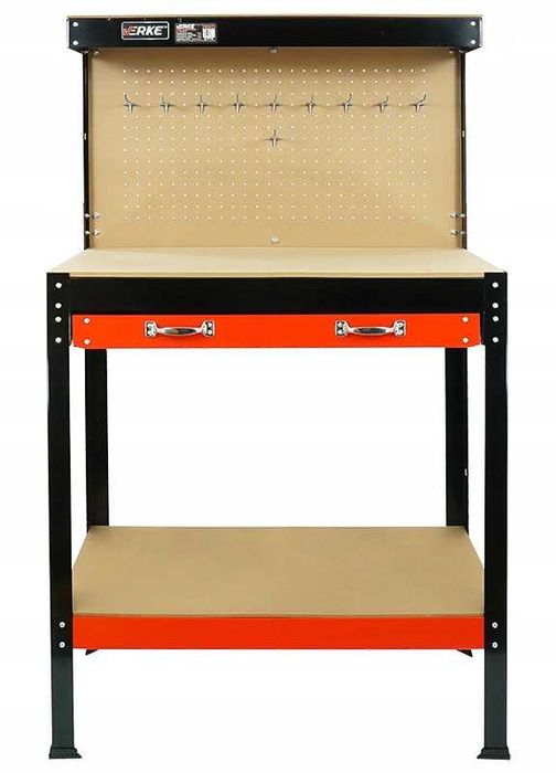 STÓŁ WARSZTATOWY Roboczy Narzędziowy Do Garażu Pracownia Blat+Haczyki