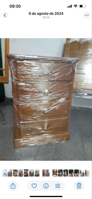 Cama de casal + comoda + 2 mesinhas cabeceira + Espelho