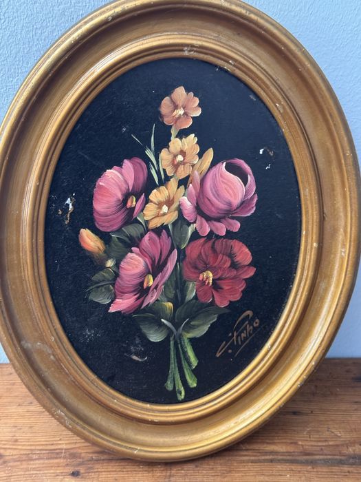 Vintage Varios quadtos pintados mao