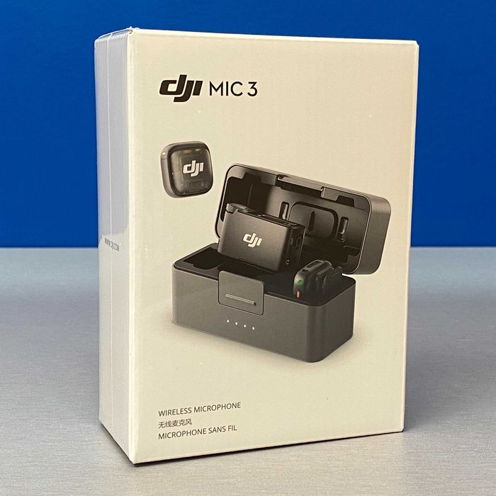 DJI Mic 3 (2 TX + 1 RX + Charging Case) - SELADO - 3 ANOS DE GARANTIA