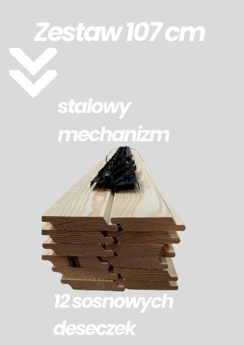 Ruchome sosnowe deseczki / stalowe mechanizmy / shutters / 3 długości deseczek / szybka realizacja