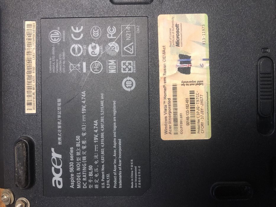 Ноутбук Aser Aspire 5630 BL50 Б.У.