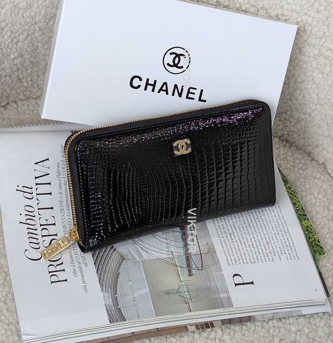 Кожаный женский кошелек на молнии. Шкіряний гаманець