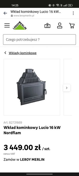 Sprzedam wkład kominkowy