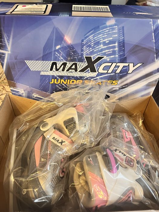 Ковзани MAX CITY (Гонконг) нові ковзанни-розсувні  girl р.30-33)
