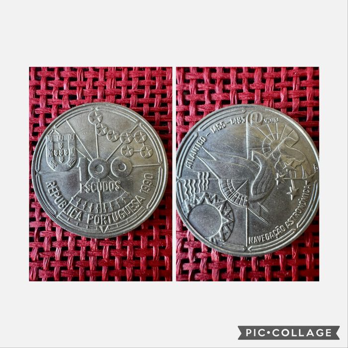 moedas antigas de escudos.