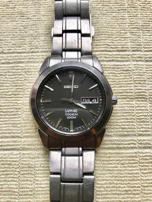 Seiko Titanium Sapphire Crystal 100 m (10 BAR) 7N43 Япония Мужск. часы