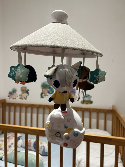 Mobile musical sonho feliz para berço, progetor móvel para bebe