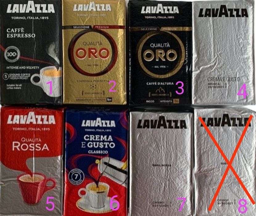 Кофе Lavazza /Кава Лавацца зернова/мелена