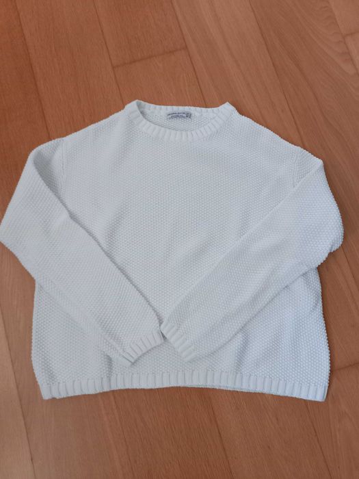 Camisola branca efeito favos