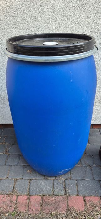 Beczka niebieska plastikowa220l