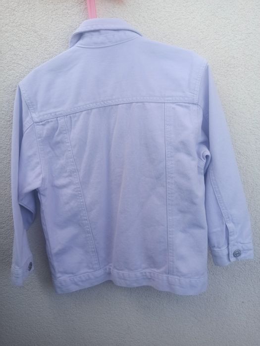 Kurtka jeansowa fioletowa 128