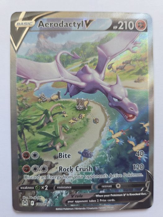 Karta pokemon Aerodactyl V (180/196) orginalna
