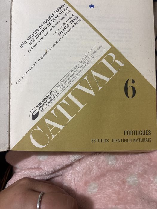 “Cativar 6” - Português 11° ano áreas ABCE - estudos científico-natura