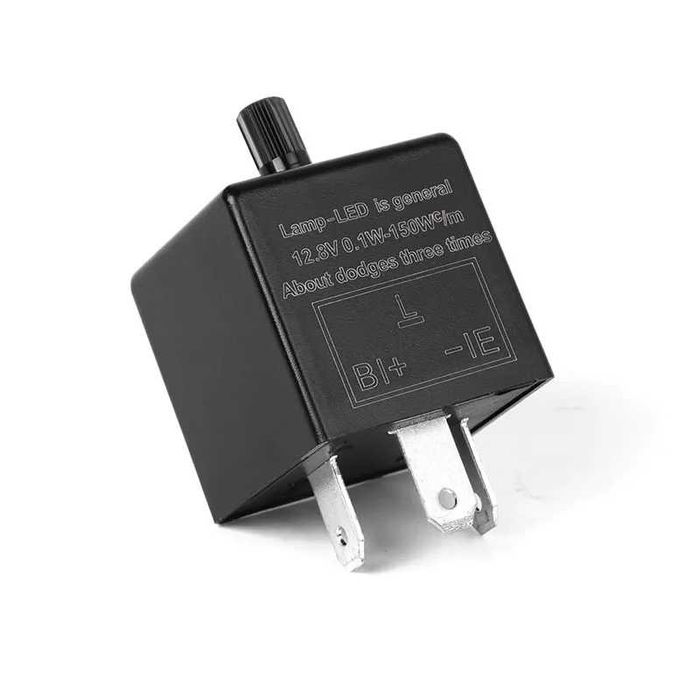 Relé Piscas LED 12V Moto 3 Pinos Ajustável Universal