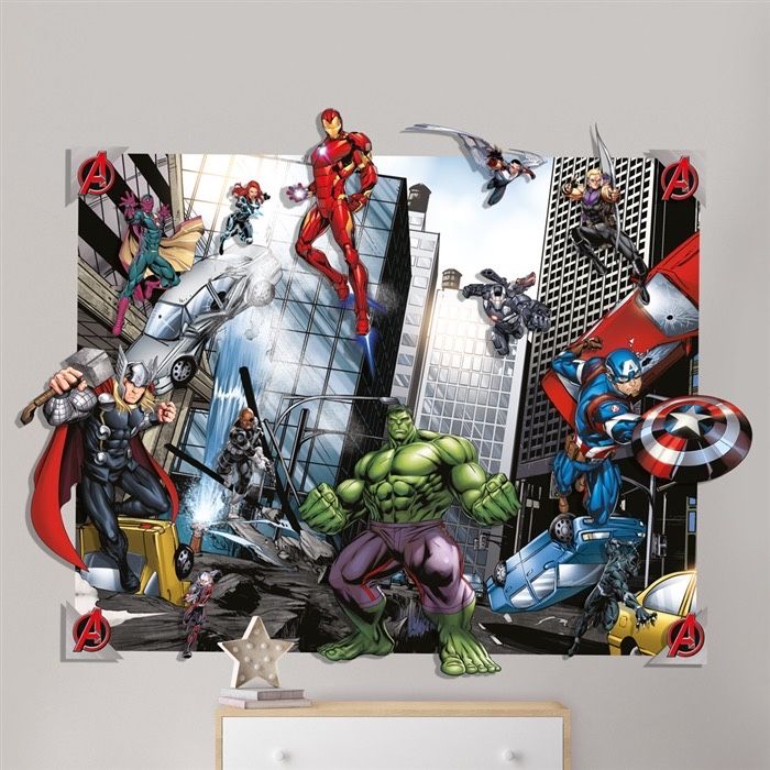 Dekoracja scienna Avengers 3D