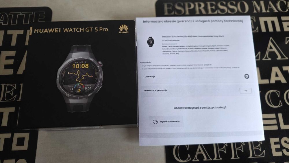 HUAWEI WATCH GT 5 PRO active 46mm NOWY NIEAKTYWOWANY gwar.24M!komplet