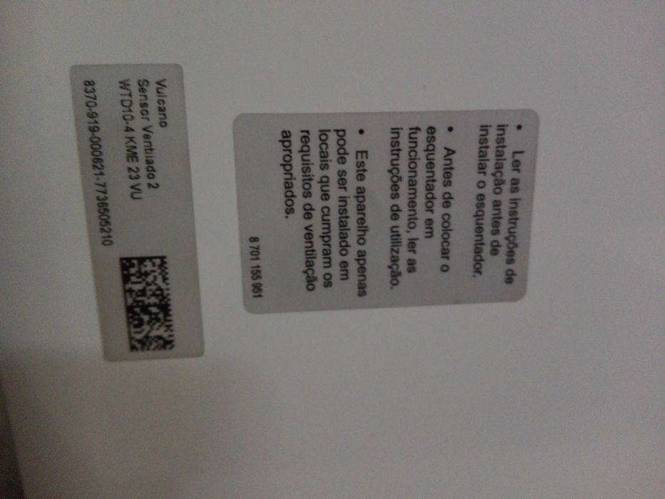 Esquentador Vulcano ventilado