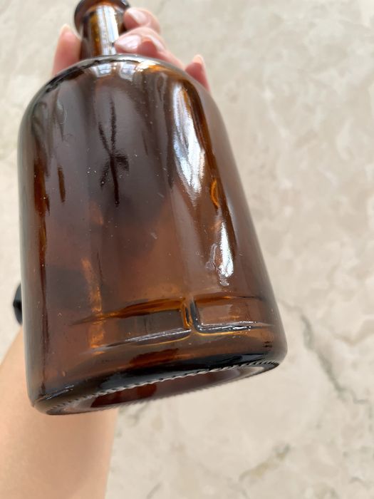 Wazon szklana butla szkło aptekarskie apteczna butelka VINTAGE PRL