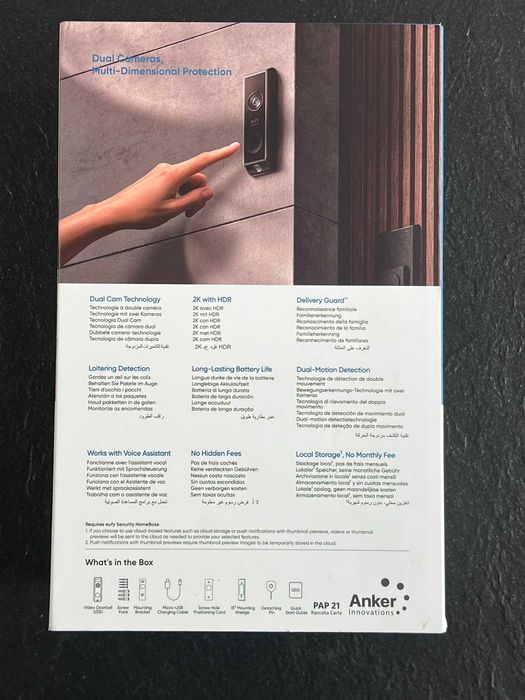 Wideodomofon eufy Security kamera Video Doorbell Dual T8213