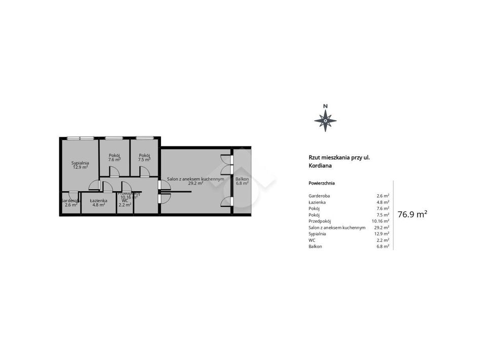 77 m² z widokiem na zieleń | Garaż | 2018 | Kurdwanów