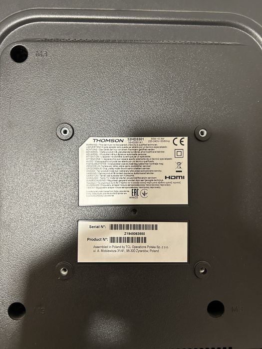 Telewizor Thomson 32 cale uszkodzona matryca
