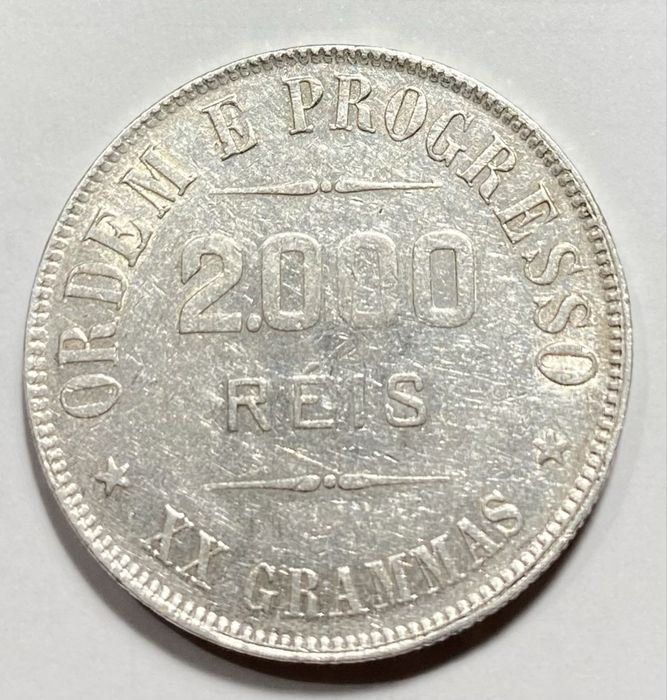 Moeda 1783 Brasil 2000 Reis 1911 Prata