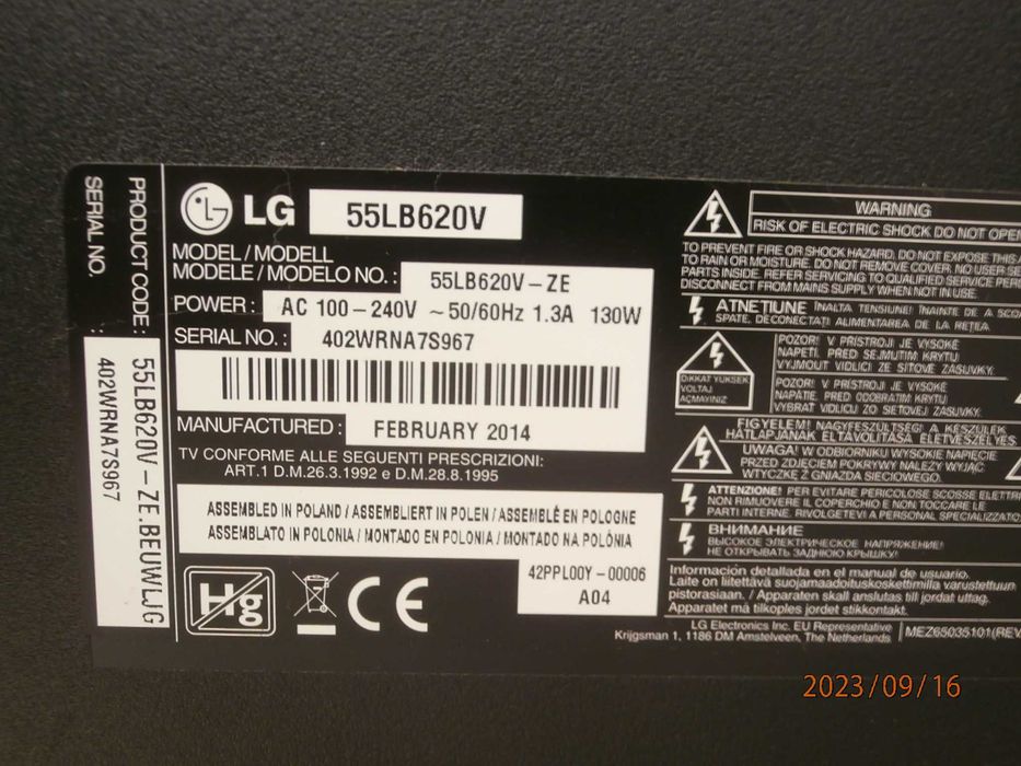 TV LG 55LB620V-ZE obraz 3D - wersja limitowana dekoder dodatki czytaj