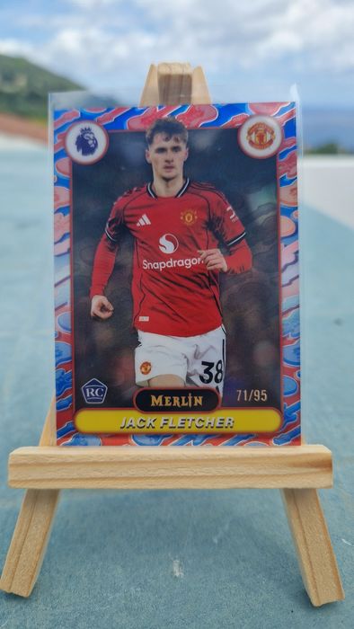 Lote 7 Cartas Manchester United – Jack Fletcher /95 Numerada, Mainoo, Amad Diallo, Ibragimov RC