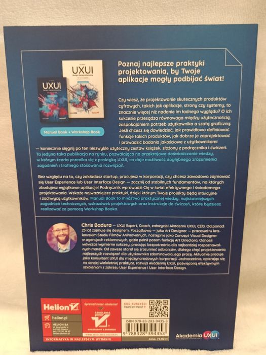 książka UX UI design zoptymalizowany Manual book