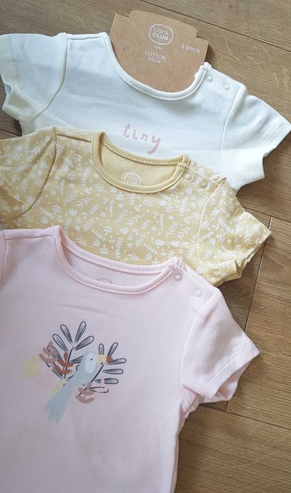 bodziaki 3 szt dla  dziewczynki