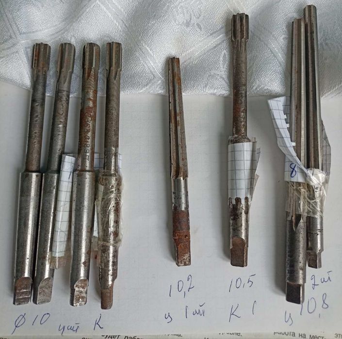 Развертки, райберы цилиндрические, конические, зенкер