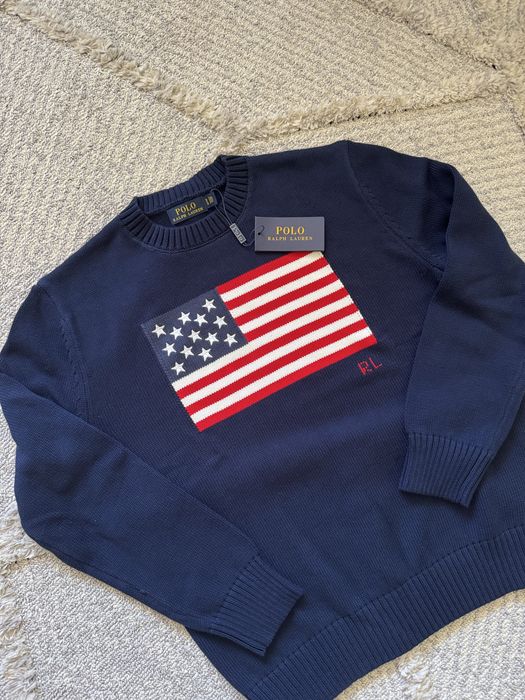 Светр кофта Polo Ralph Lauren USA США синій светр ральф зіпка