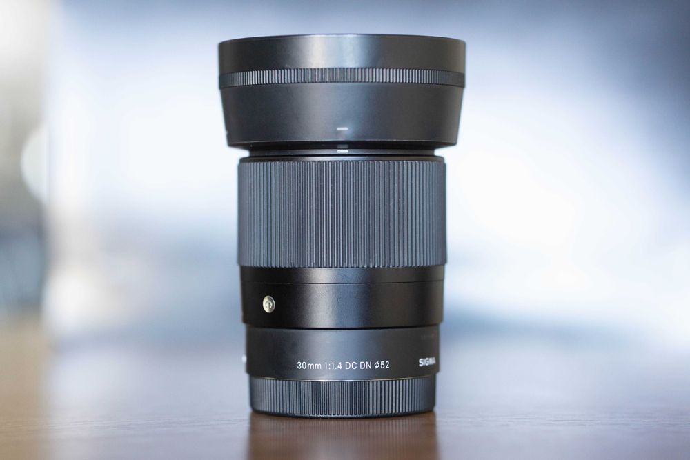 sigma 30 mm sony e, 2 filtry w zestawie, dc dn obiektyw