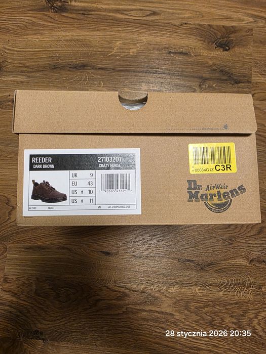 Dr. Martens Reeder – Dark Brown, skóra Crazy Horse, r. 43