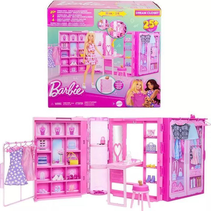 Barbie. HXD59 Szafa marzeń 3.0 z ubrankami