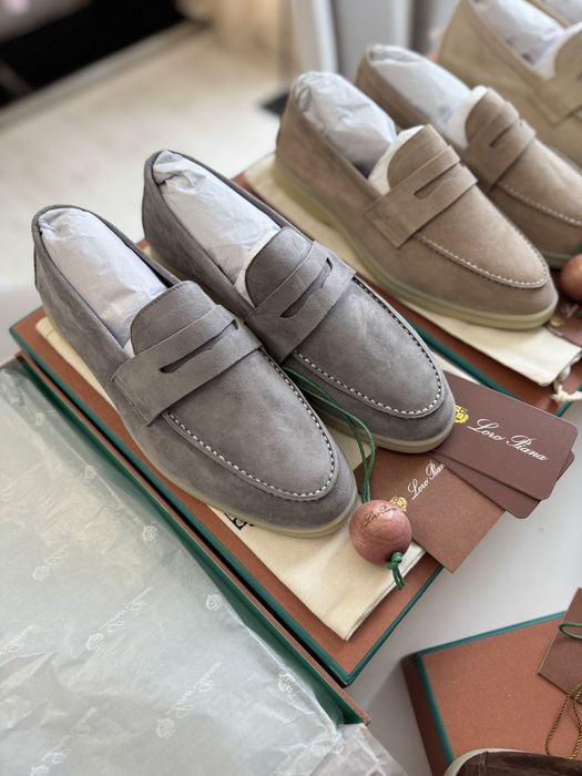 В НАЯВНОСТІ Лофери Loro Piana, найкраща якість, шоколад/беж/сірий/світлий, замшеві/шкіряні
