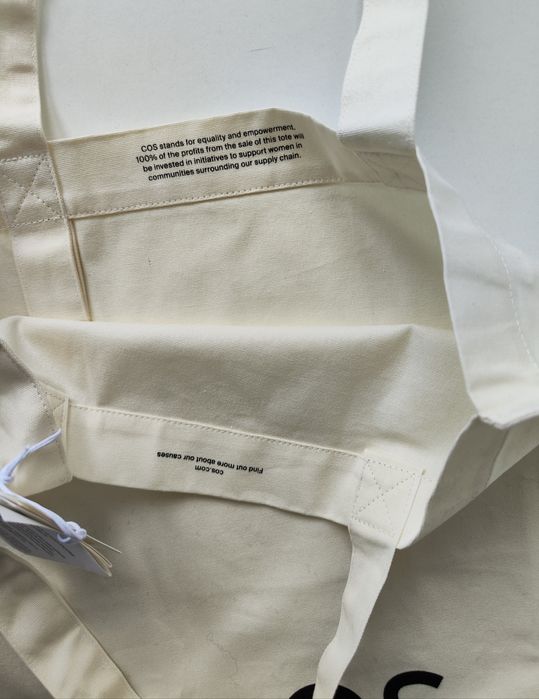 Cos сумка тоут шопер з полотна