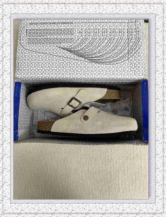 Chinelos Birkenstock Boston Bege - Tamanho 40