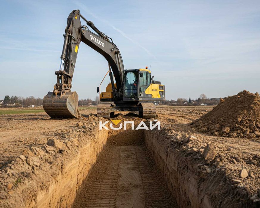ПОСЛУГИ ЕКСКАВАТОРА Городок  | Копання котлованів, ставків, планування території