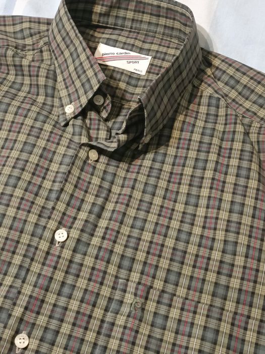 Camisa manga curta xadrez Pierre Cardin