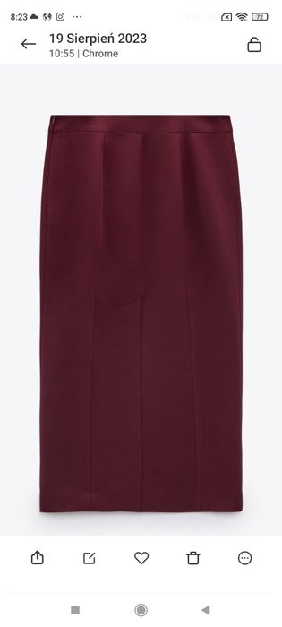 Garnitur nowy burgundowy limitowanej edycji r.38 Zara
