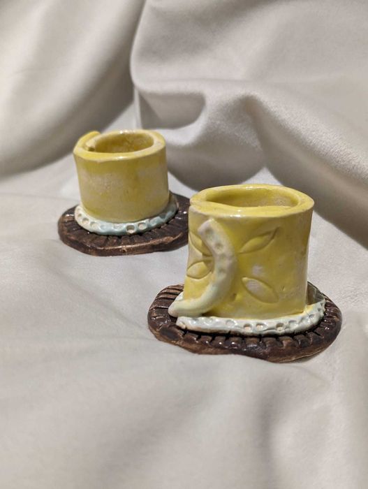 Komplet świeczników 2szt ręczna robota