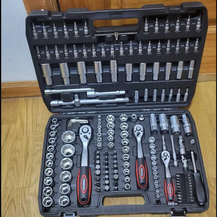 D63-Roquete chaves 172 peças de 1/2" e 1/4" e 3/8" Catraca 172 peças