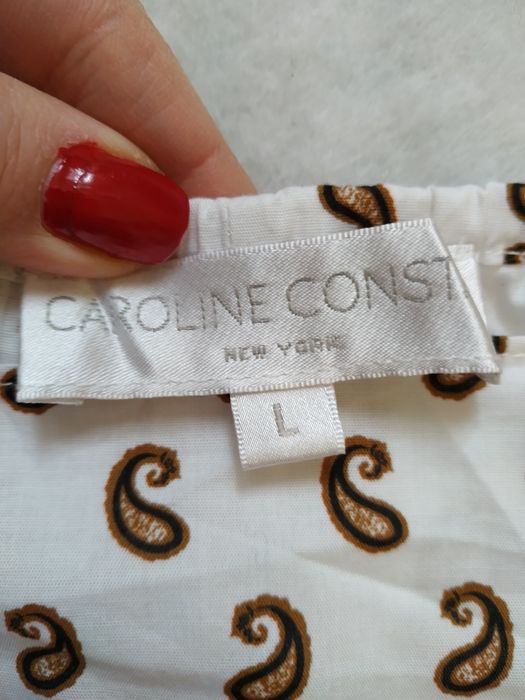 Bluzka hiszpanka Caroline Constas, biala, odkryte ramiona, L, wzory