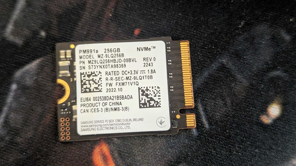 NVMe SSD 2230 512GB, 256GB Kingston ,Samsung, Micro SD 512GB- 64GB для Steam Deck